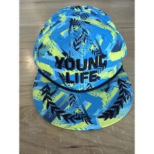 Young Life Embroidered 3D Spellout Profile Rope Snapback Hat Cap Retro Neon